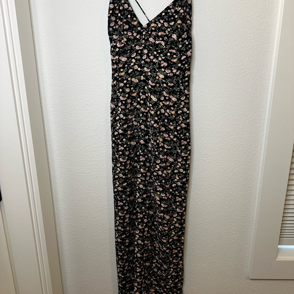 Floral Black Romper